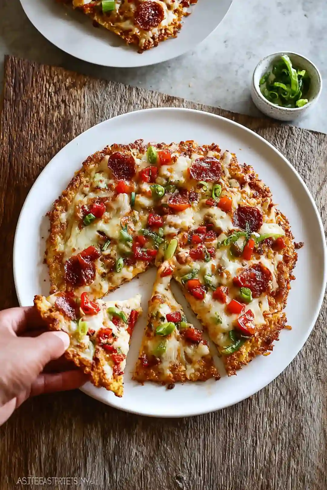 High protein chicken crust pizza