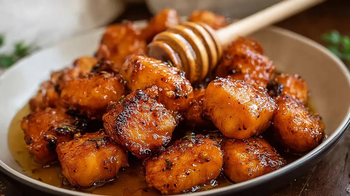 Hot honey air fryer salmon bites