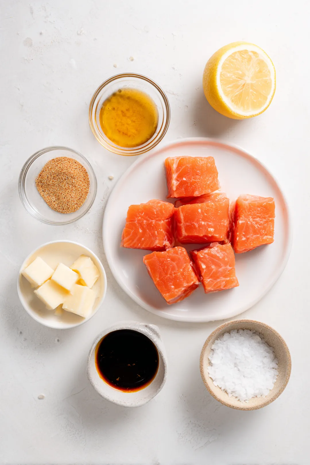 Hot honey air fryer salmon bites - ingredients