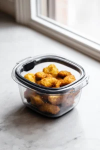 Let air fried food cool to room temperature before storing.