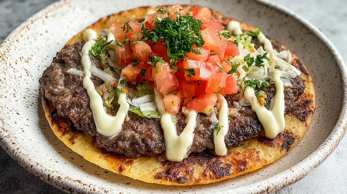 Low carb smash burger tacos in air fryer