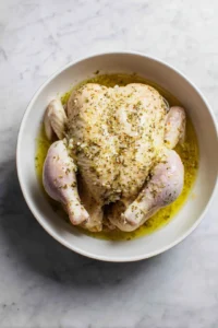 Marinate the whole chicken