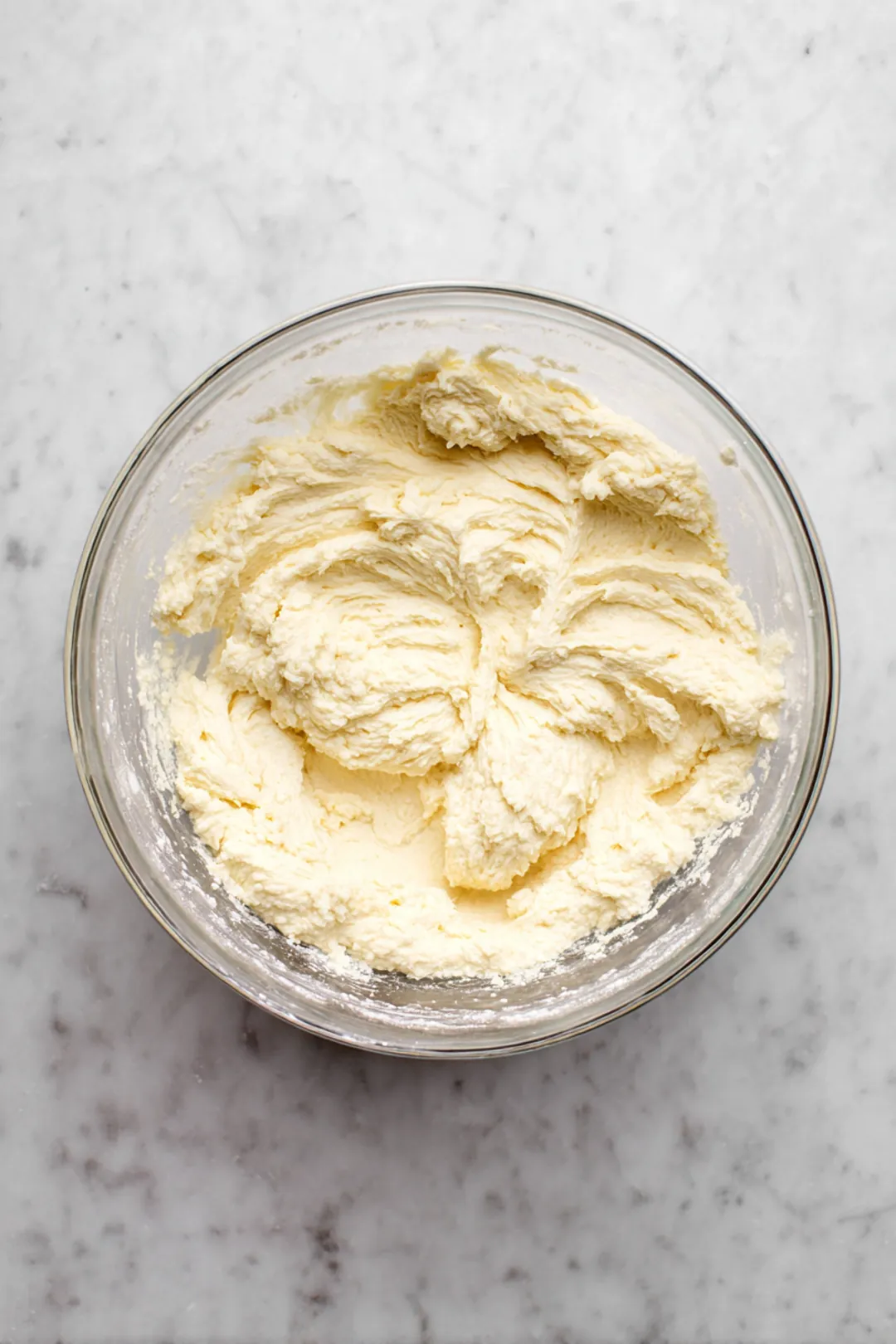 Mix pancake mix and lukewarm water until smooth