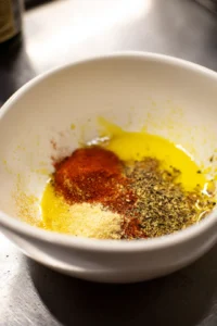 Mix the marinade for the salmon