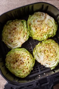 Place cabbage steaks in air fryer