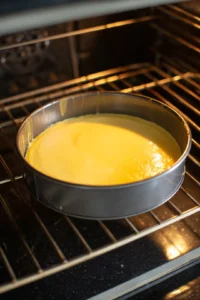 Preheat the oven to 325 degrees Fahrenheit and grease a 9 inch springform pan