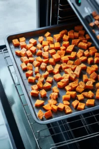 Preheat the oven to 400°F (200°C) and prepare the sweet potato