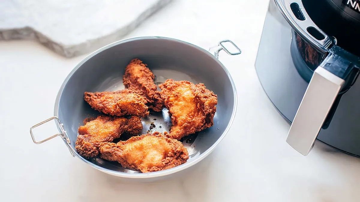 Reheating fried chicken in air fryer