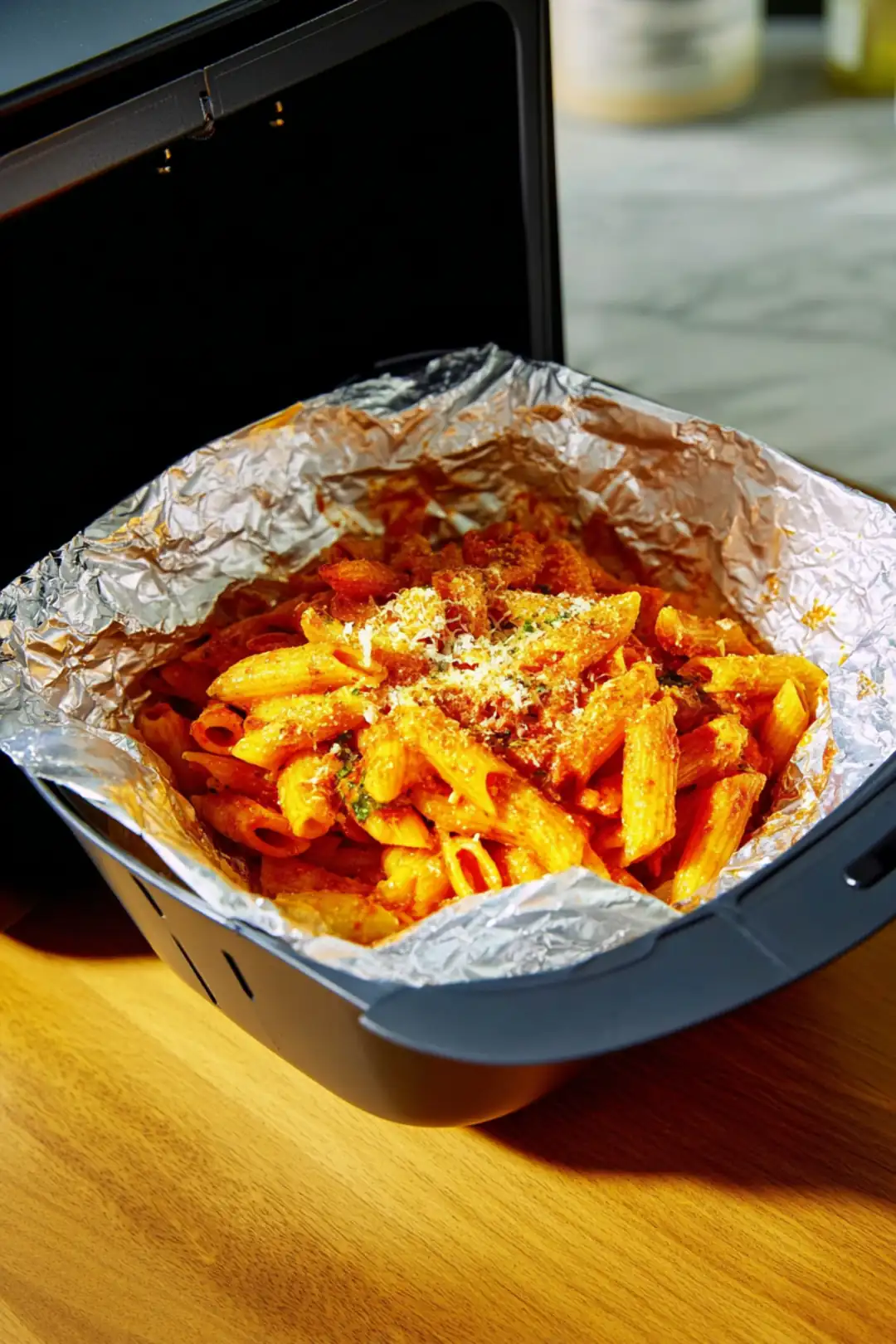 Reheating pasta in air fryer