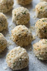 Shape the mixture into small croquettes