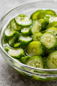 Soak pickle chips in lukewarm water for 30 minutes