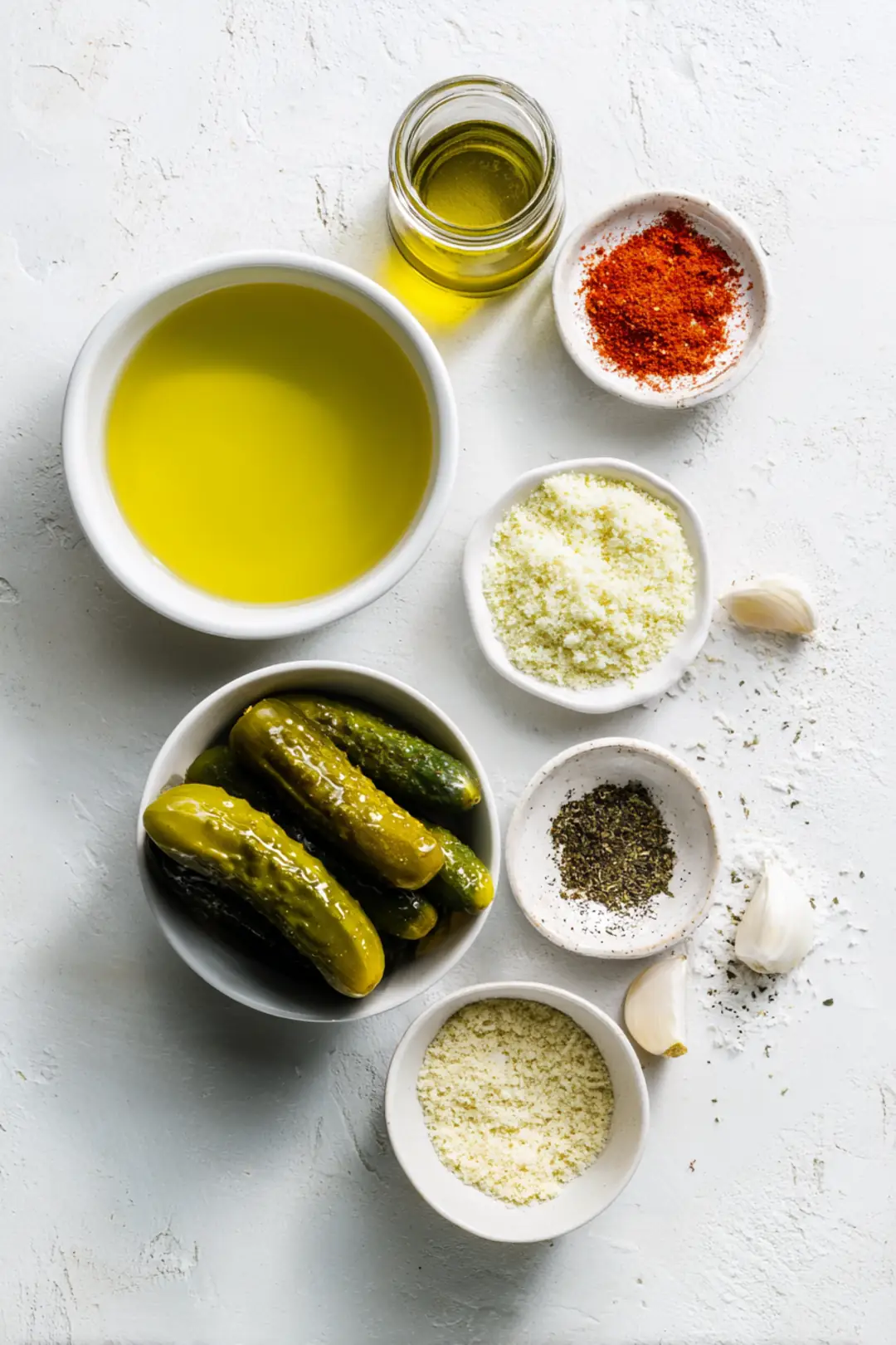 Spicy air fryer pickle spears - ingredients