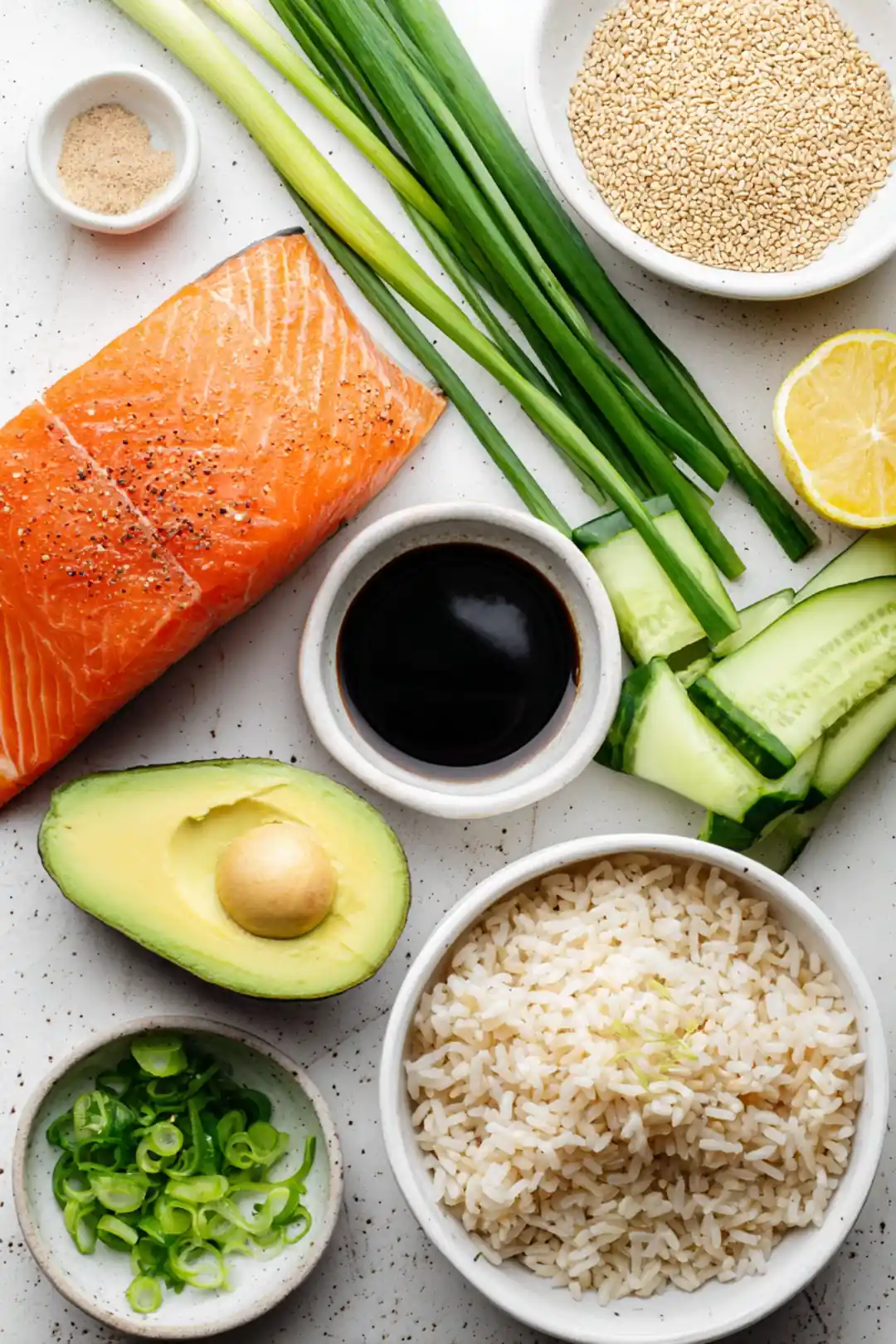 TikTok salmon bowl air fryer version ingredients