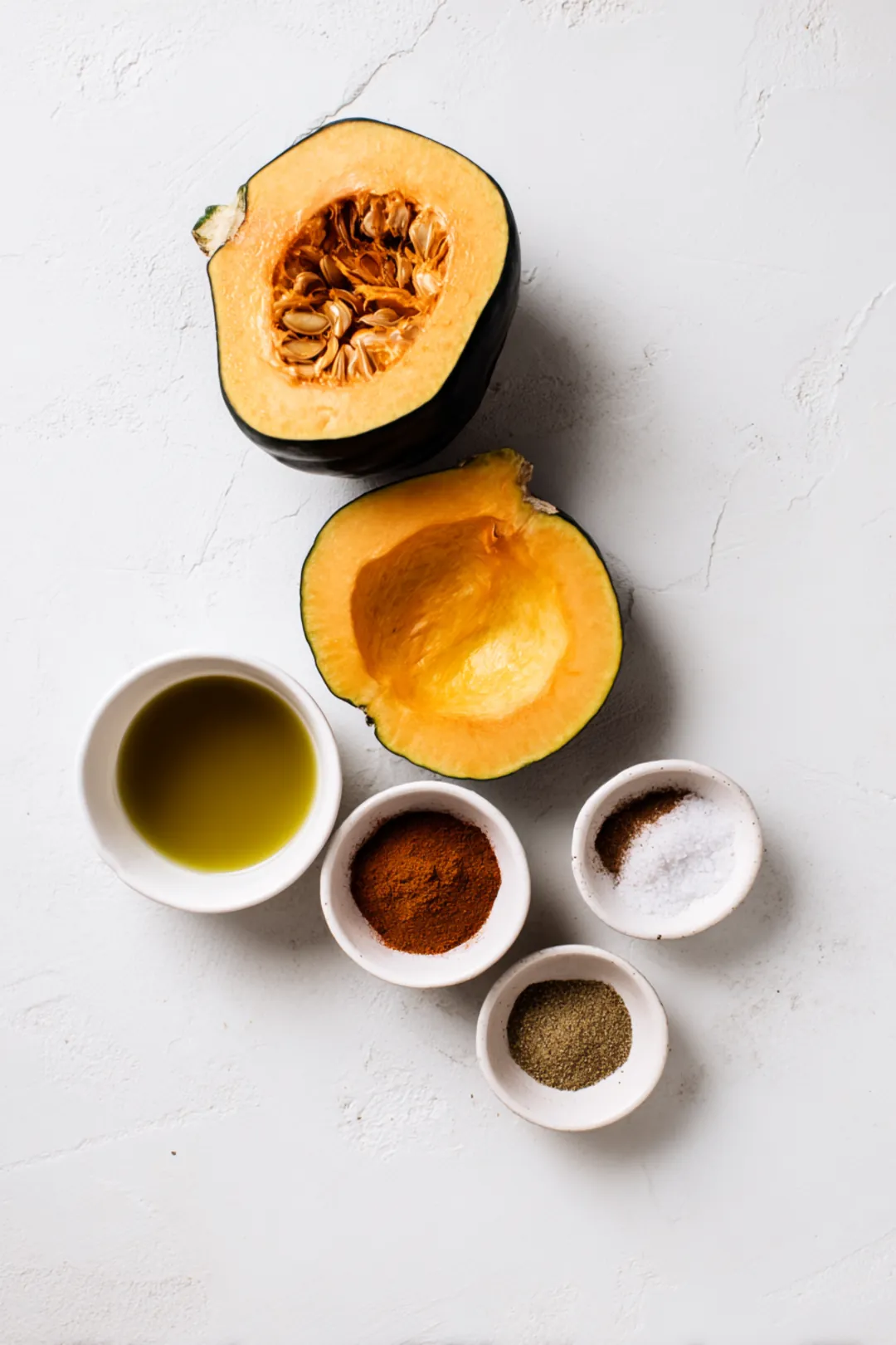 air fryer acorn squash slices - ingredients