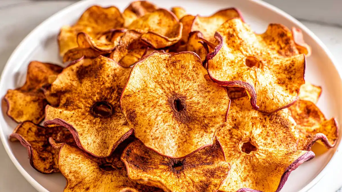 air fryer apple chips with cinnamon