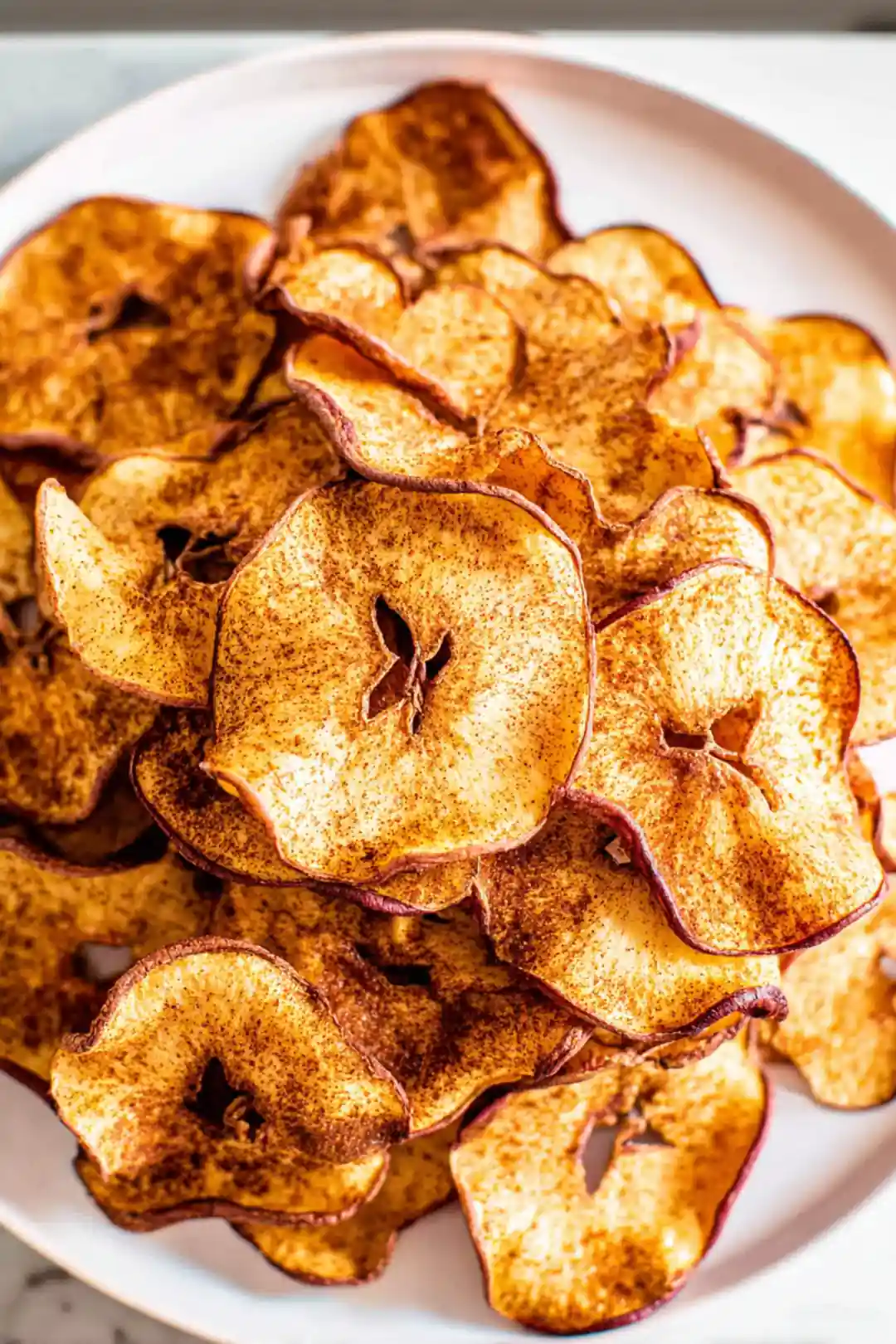 air fryer apple chips with cinnamon