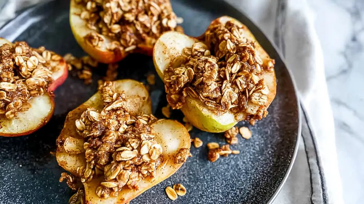 air fryer baked apples with oats