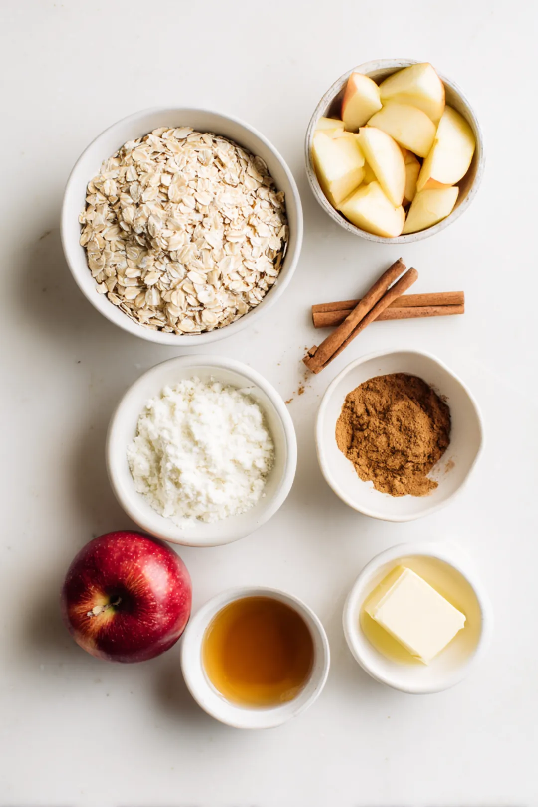 Air fryer baked apples with oats - ingredients