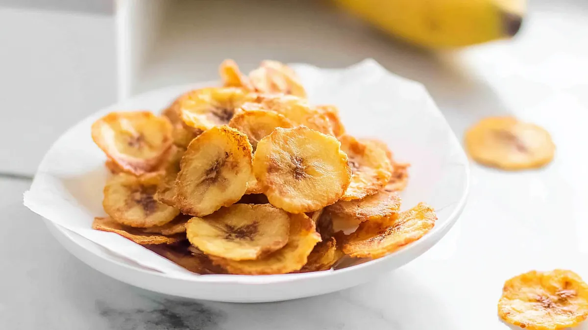 air fryer banana coins snack