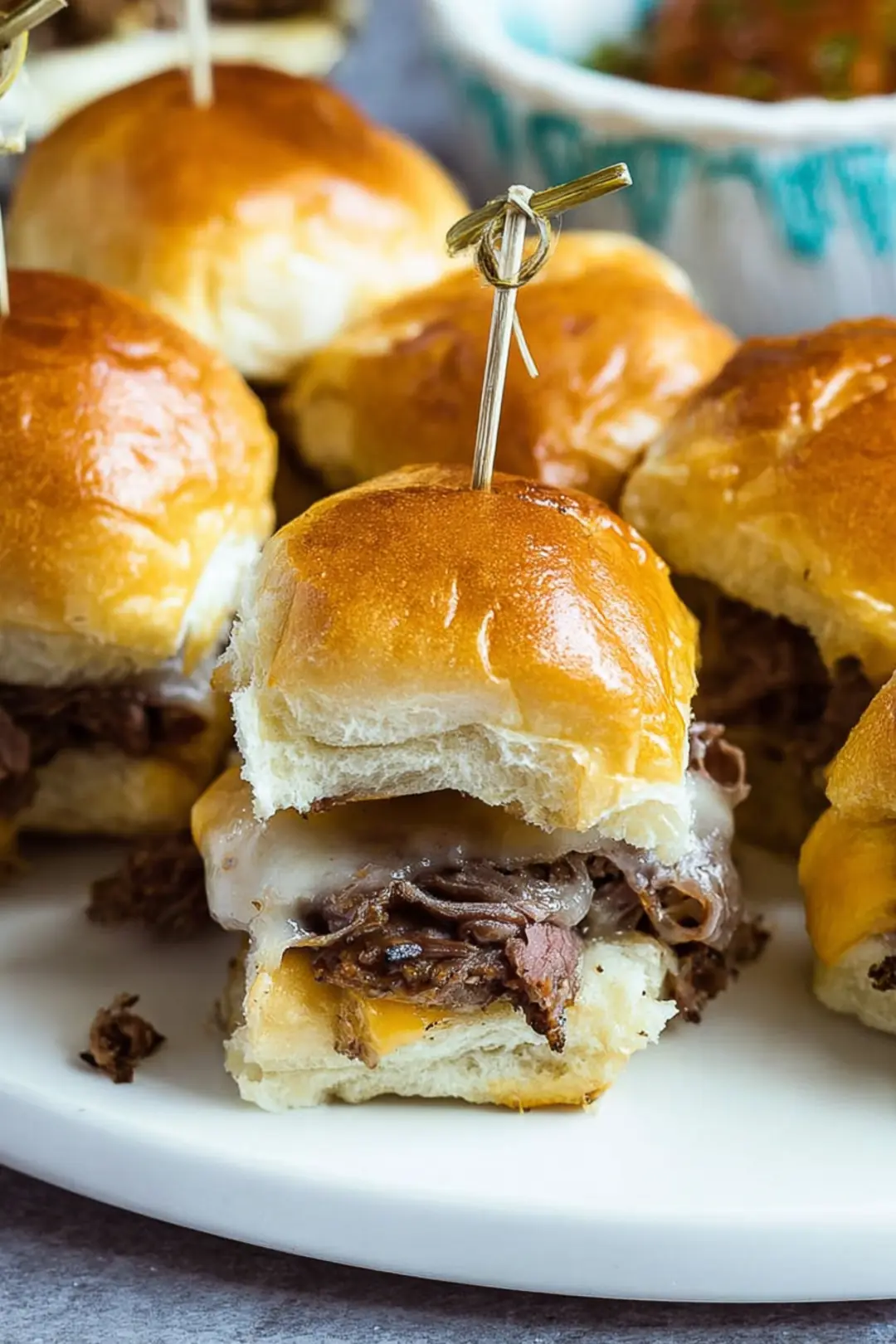 Air fryer beef sliders with cheese
