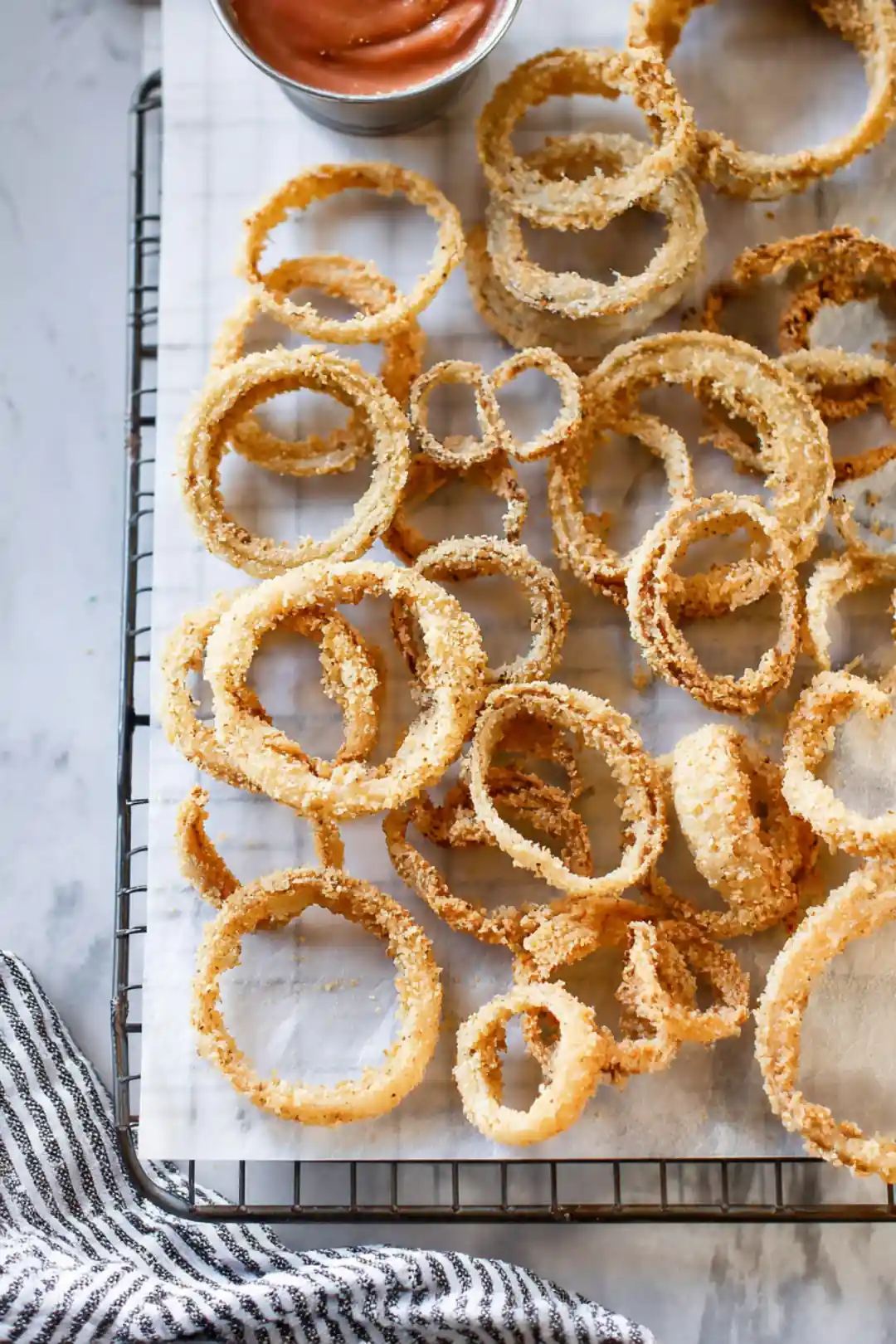 air fryer beer battered onion rings