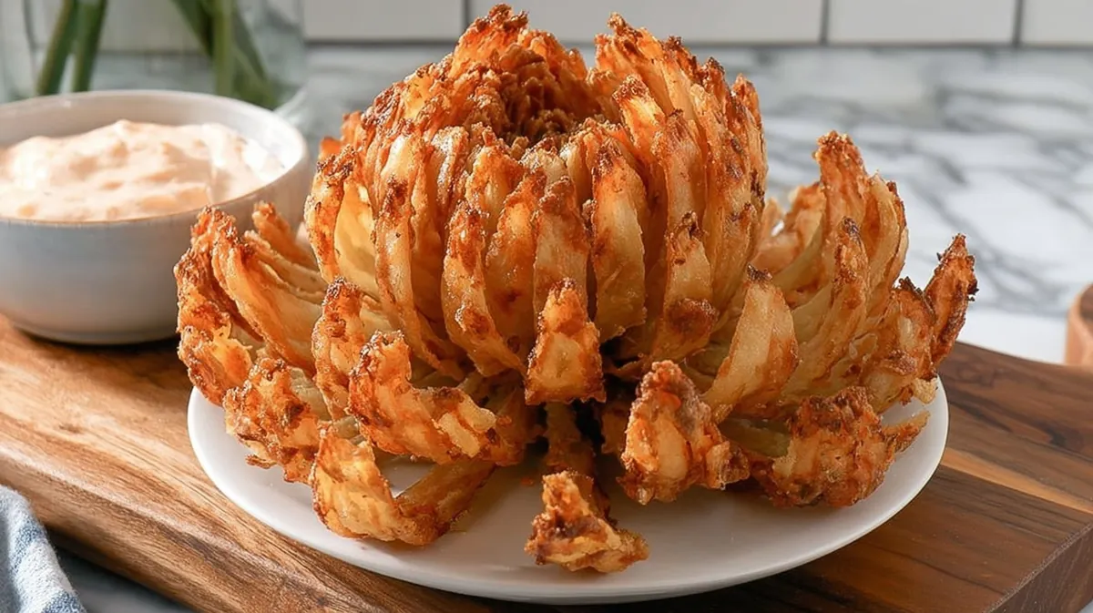 air fryer blooming onion technique