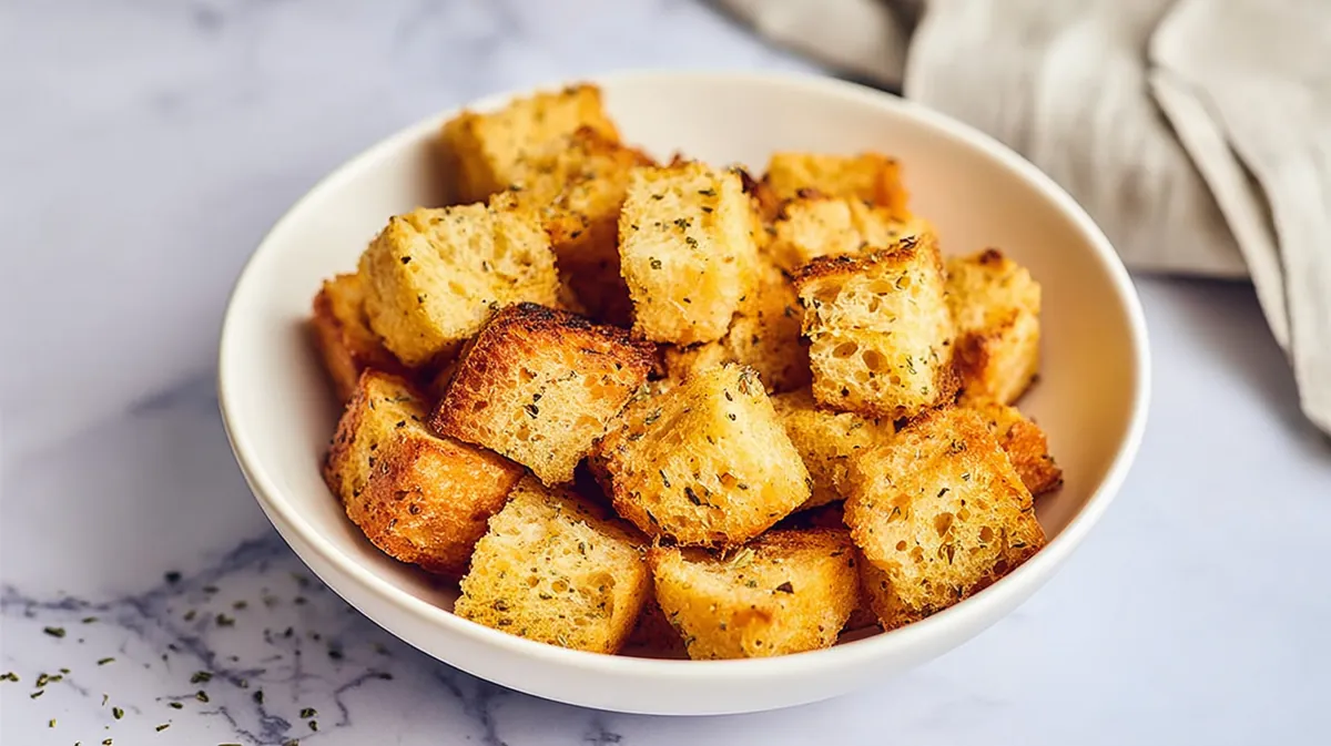 air fryer bread crust croutons