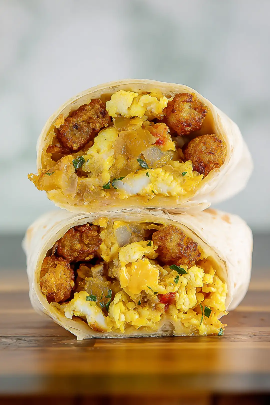 air fryer breakfast burrito with tater tots