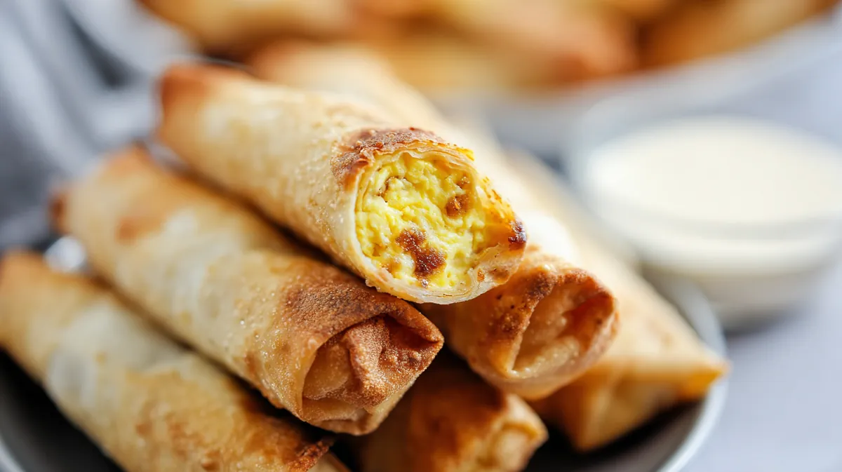 air fryer breakfast egg rolls recipe