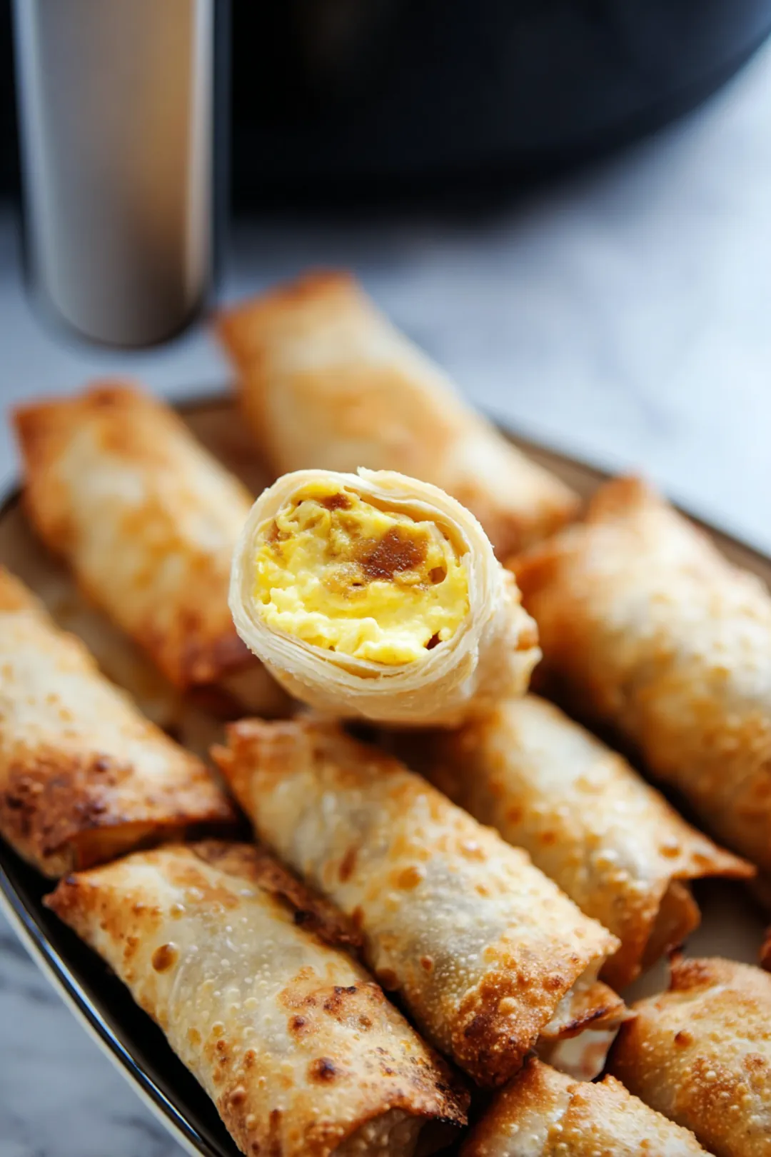 Air fryer breakfast egg rolls recipe