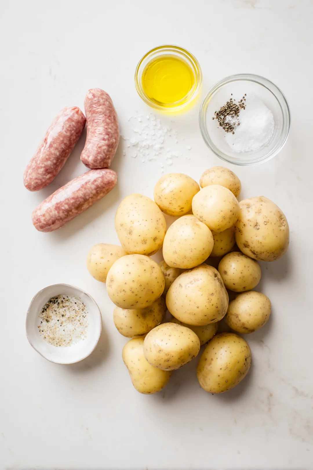 Air fryer breakfast potatoes and sausage - ingredients