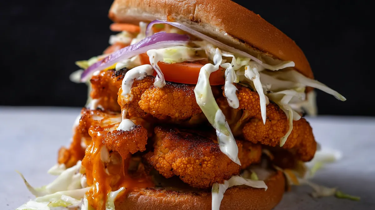 Air fryer buffalo cauliflower steak