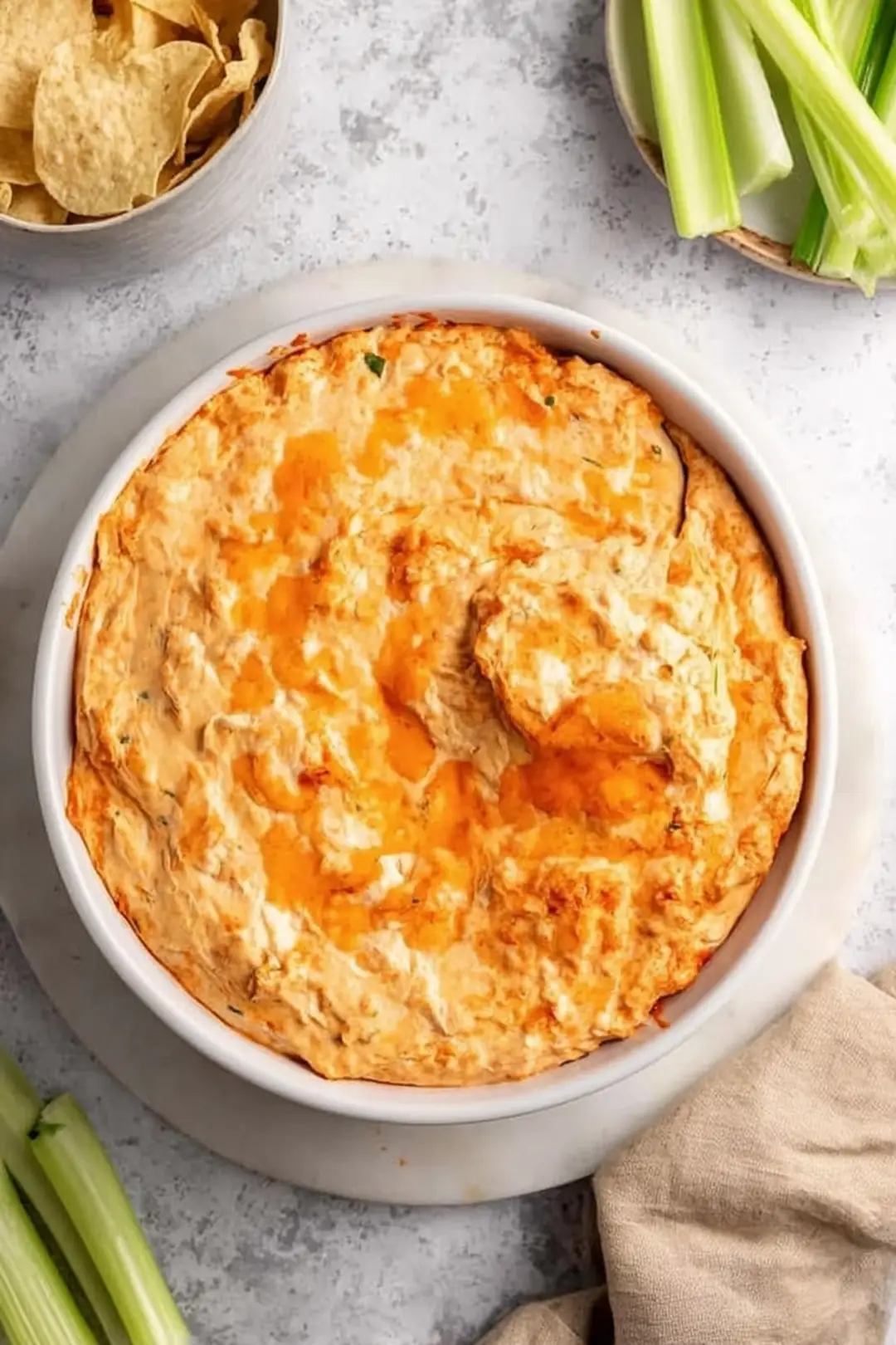 Air fryer buffalo chicken dip hot