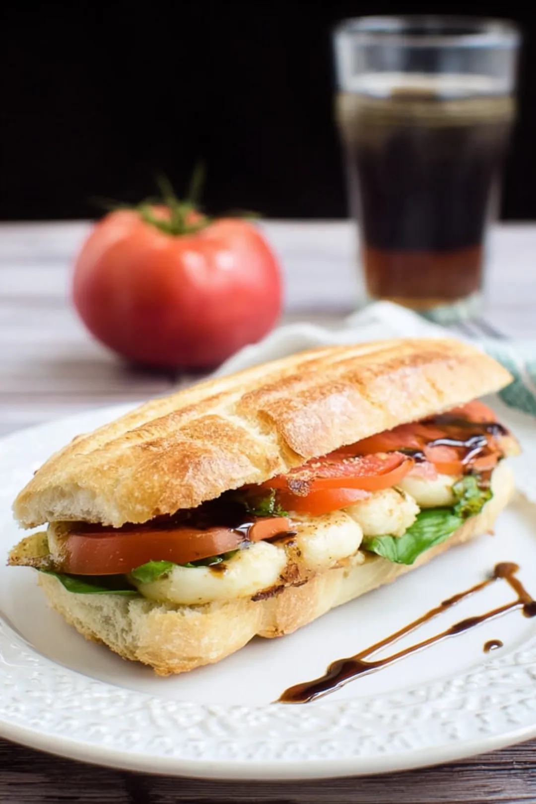 air fryer caprese panini