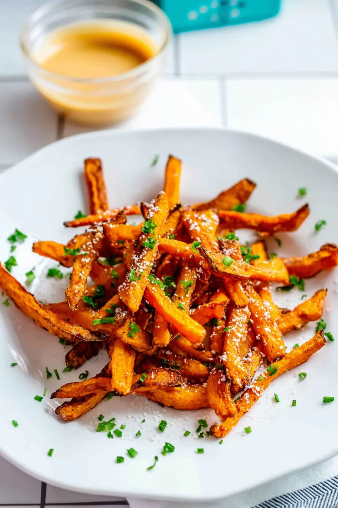 air fryer carrot fries with honey dip