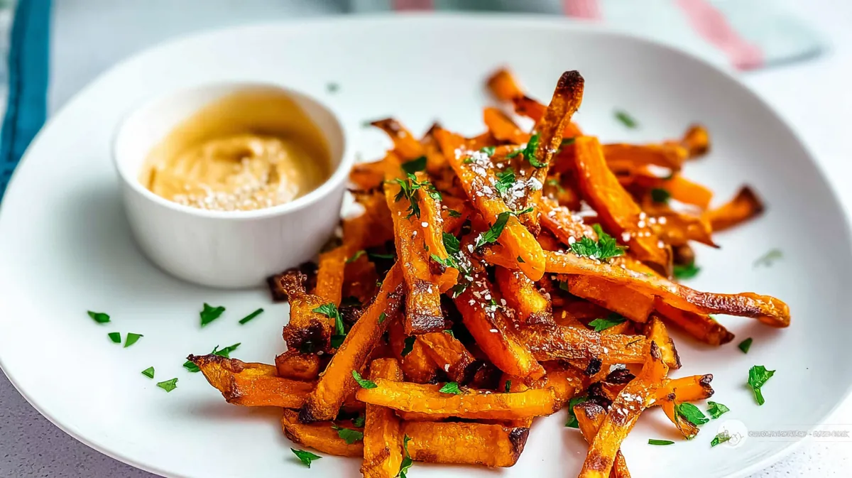 Air fryer carrot fries with honey dip