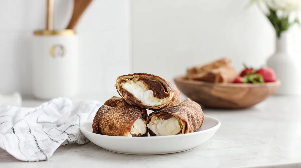 air fryer cheesecake chimichangas