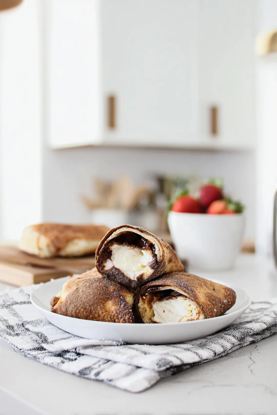 Air fryer cheesecake chimichangas
