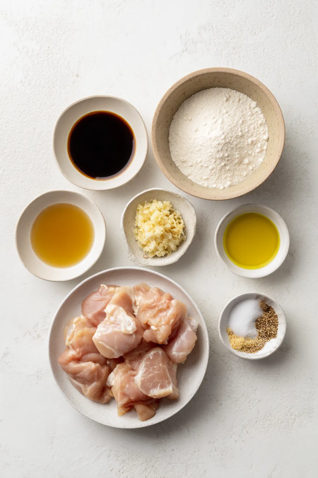 air fryer chicken karaage japanese style - ingredients