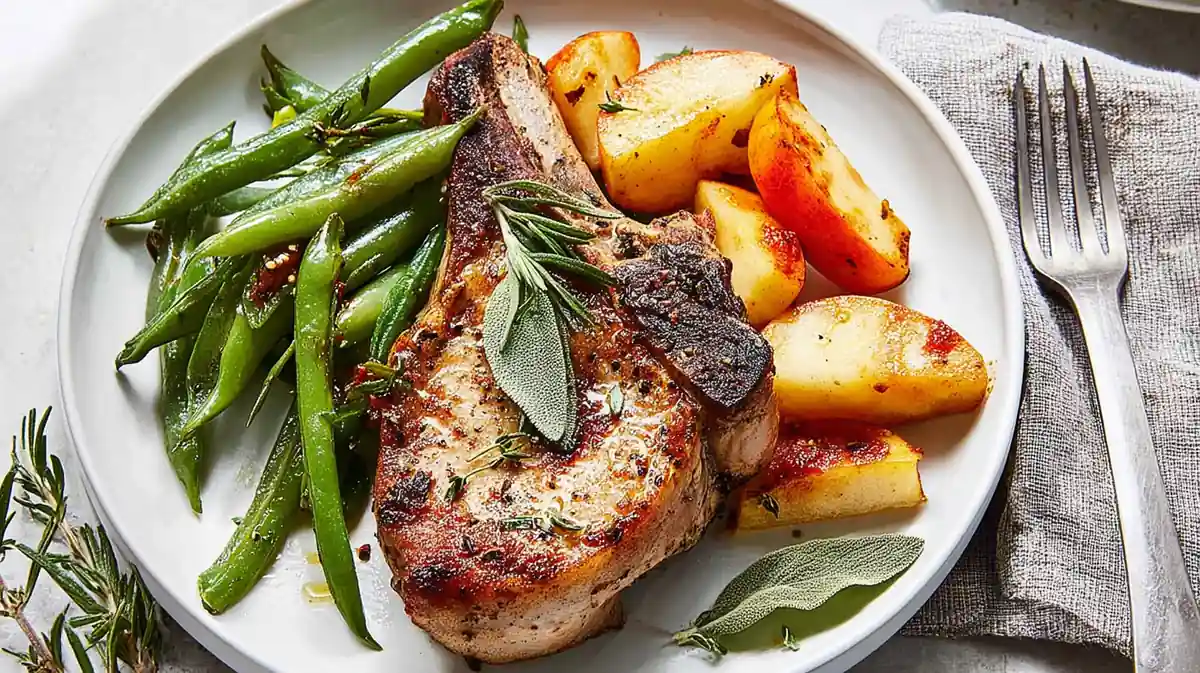 air fryer chops and apples