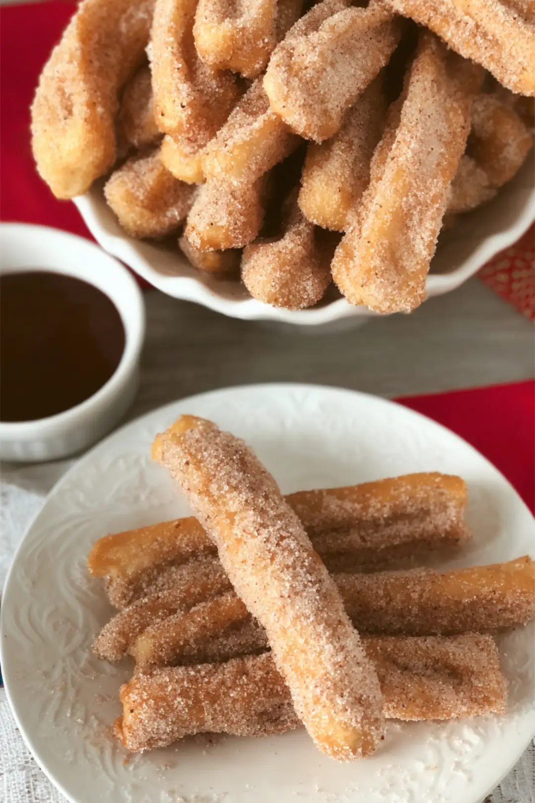 air fryer churros with biscuit dough