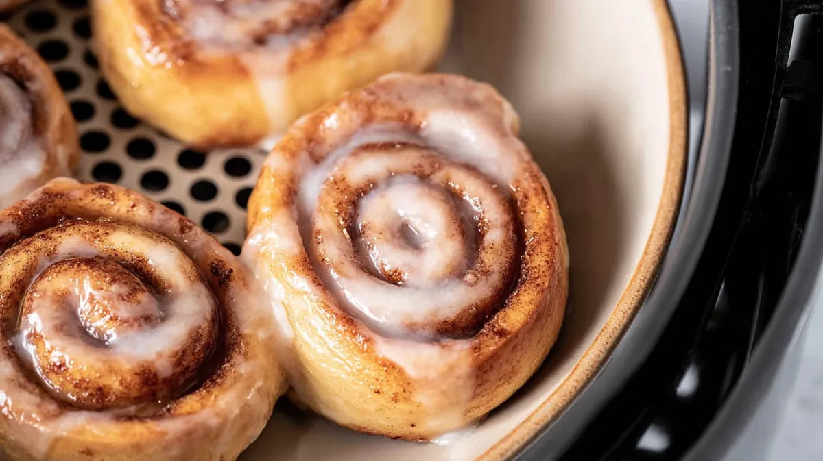 Air fryer cinnamon rolls from can