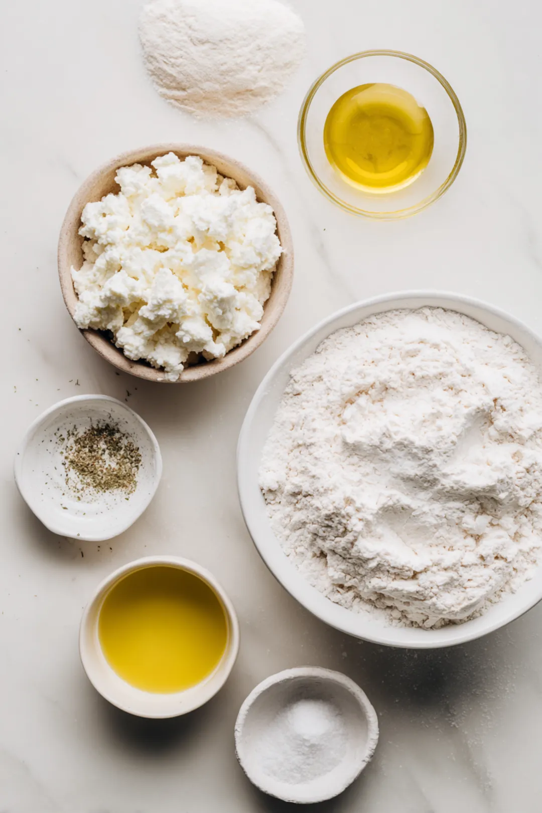 air fryer cottage cheese flatbread - ingredients