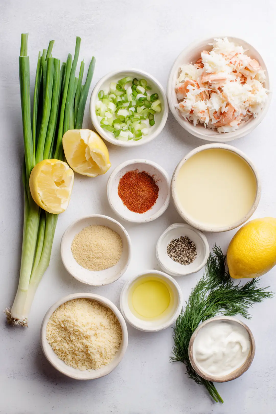 air fryer crab cakes from scratch - ingredients