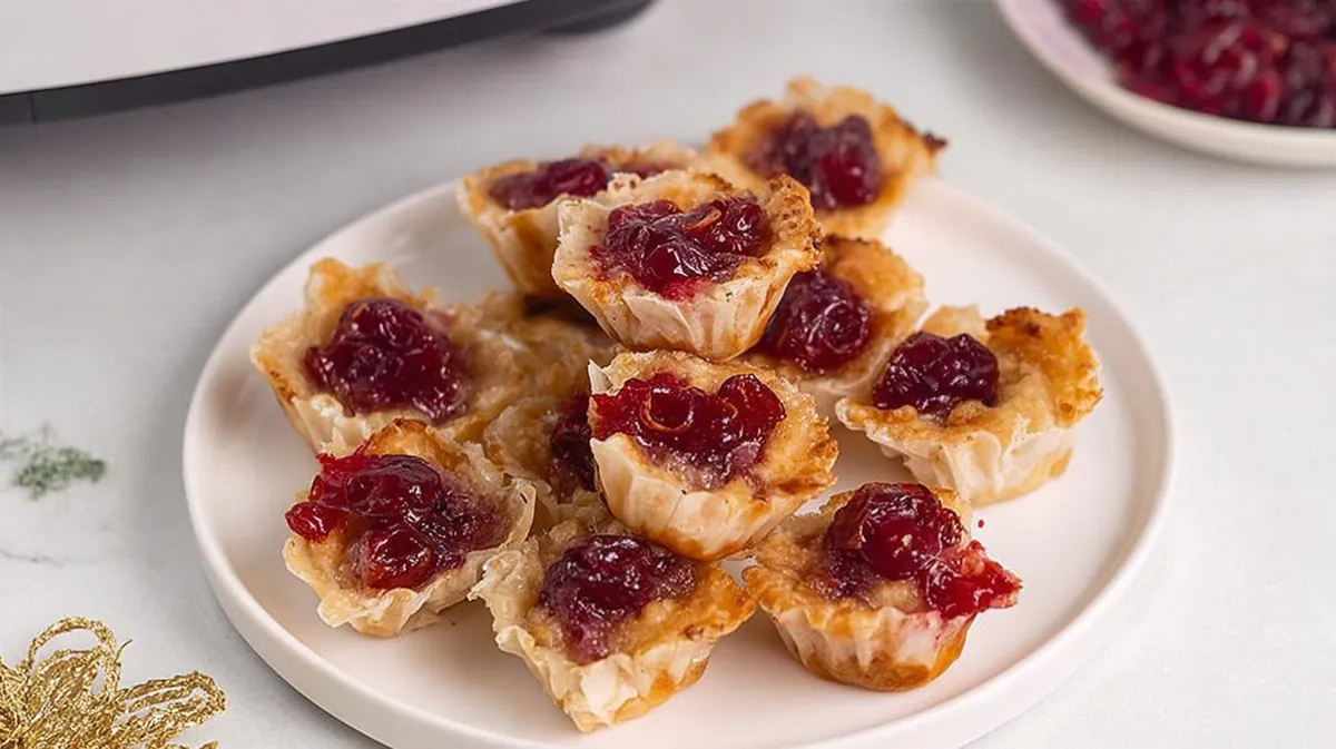 air fryer cranberry brie bites