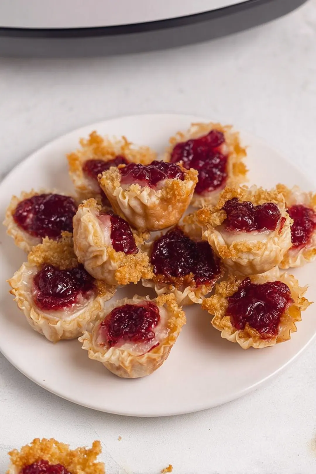 air fryer cranberry brie bites