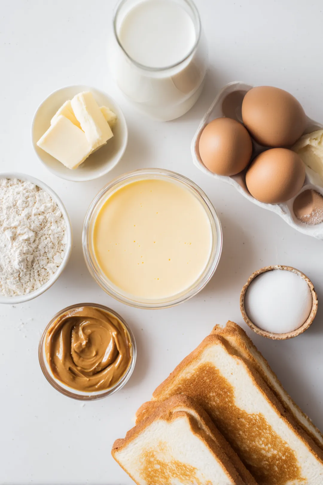air fryer custard toast viral - ingredients