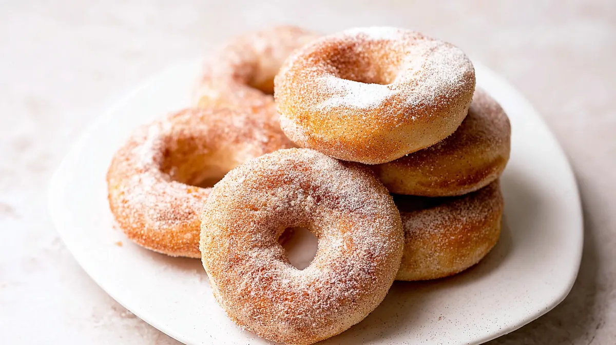 air fryer donuts with powdered sugar