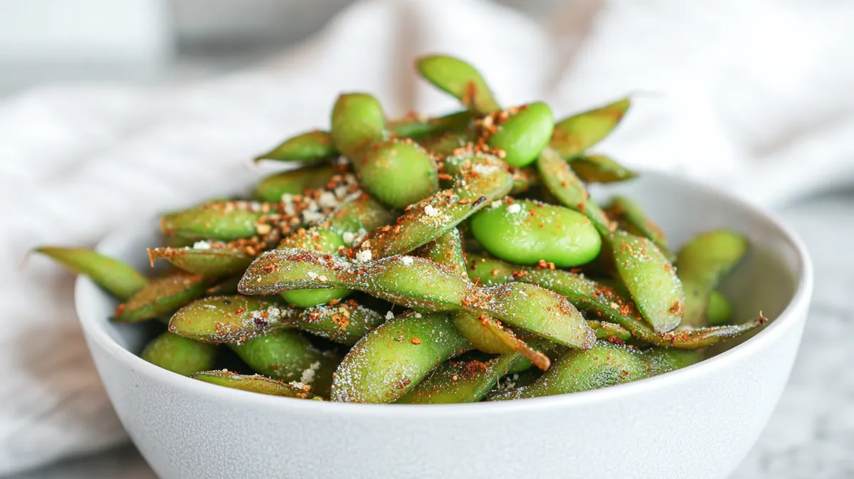 air fryer edamame snack protein