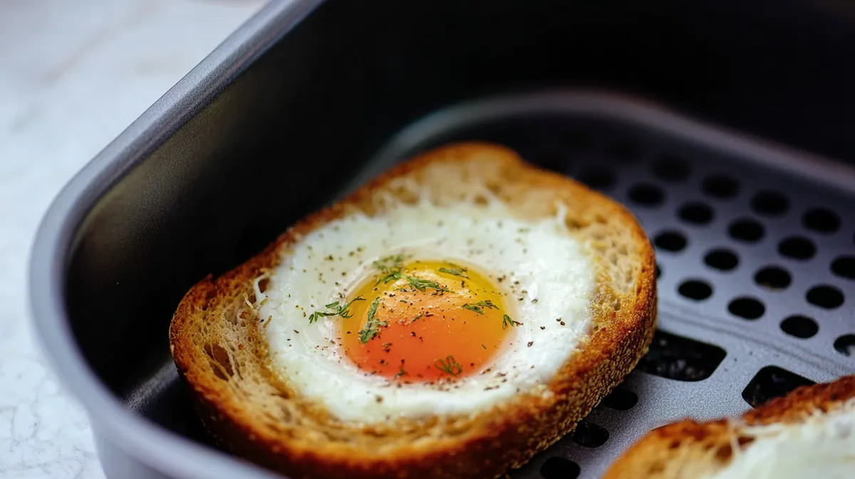 air fryer egg in a hole budget breakfast